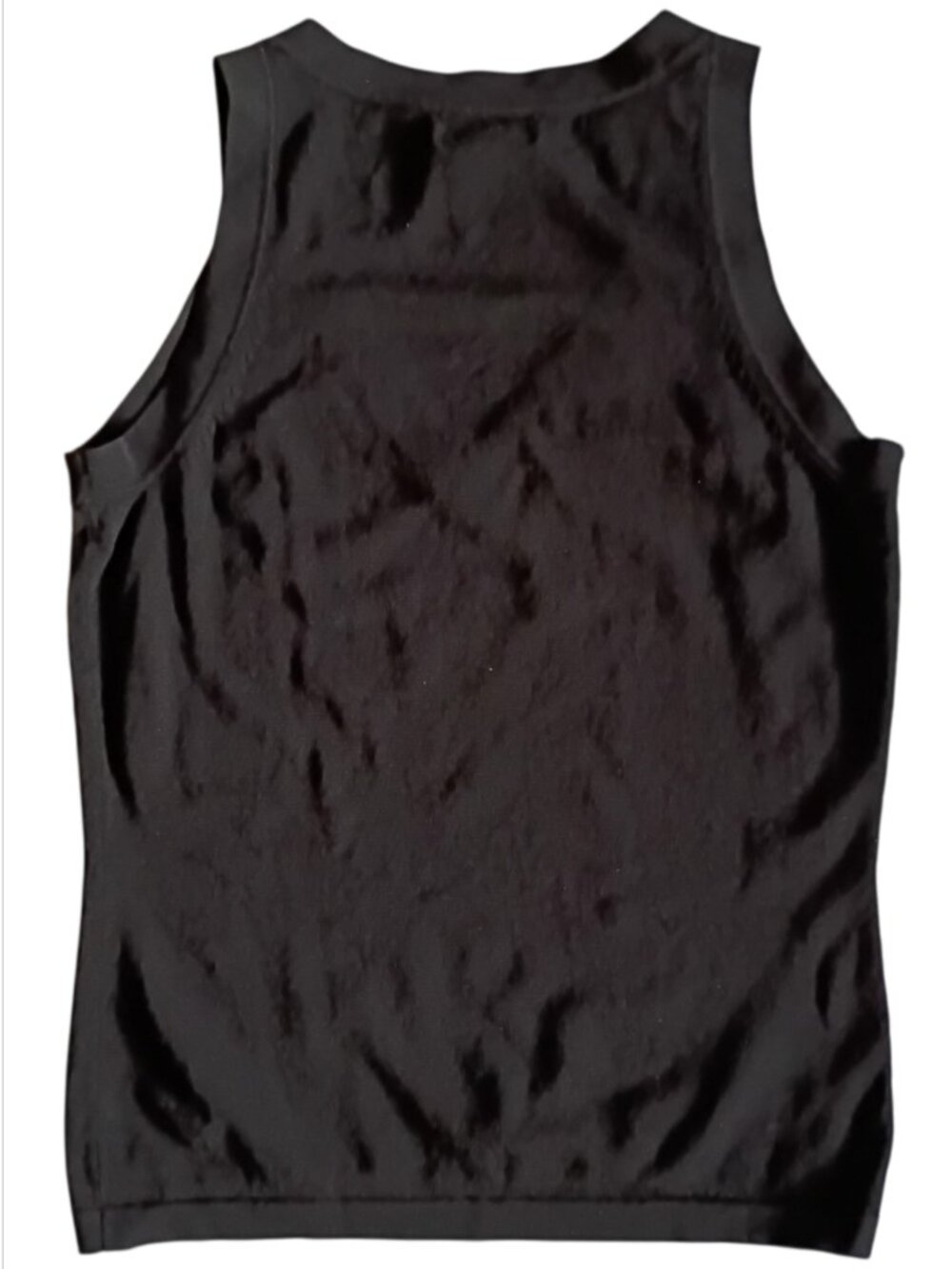 BANANA REPUBLIC Women's Sweater Top Black V Neck Sleeveless SMALL - Picture 2 of 4